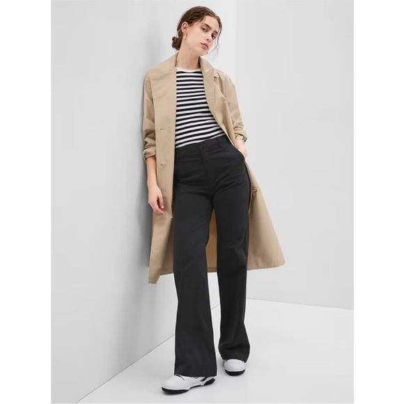 GAP CORDUROY FLARE PANTS BLACK SIZE 16 ANKLE EUC - Picture 2 of 7